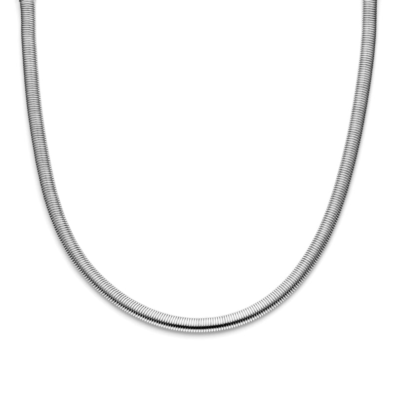 vDam Ketting 8,0 Mm 45 Cm Met Groot Springslot Zilver Gerhodineerd 1338608