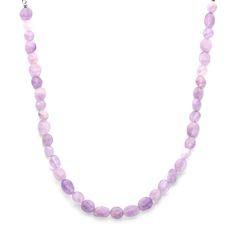 vDam Ketting Amethist 40 + 5 Cm Zilver Gerhodineerd 1341052