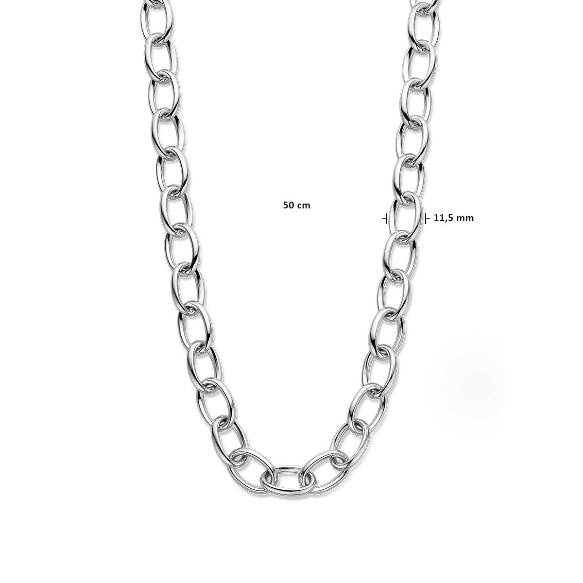 vDam Ketting Anker 11,5 Mm 50cm Cm Zilver Gerhodineerd 1338250cm  50cm