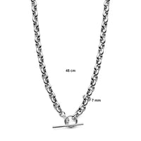 vDam Ketting Anker 7,0 Mm 45cm Cm Kapittelslot Zilver Gerhodineerd 1338610  45cm