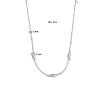 vDam Ketting Anker 7 Mm 40cm + 4 Cm Zilver Gerhodineerd 1335675  40cm