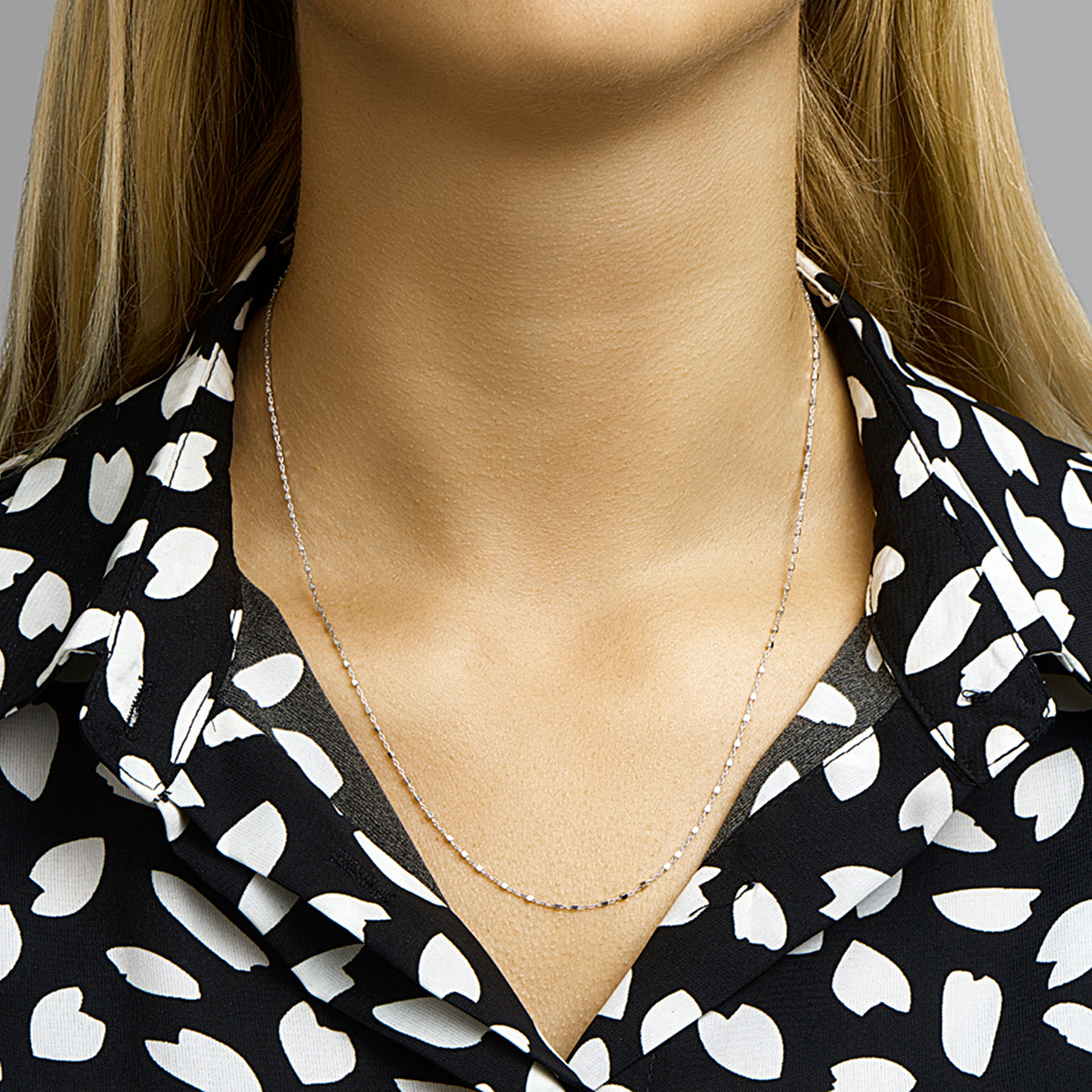 vDam Ketting Anker En Staafjes 1,1 Mm Zilver Gerhodineerd 1332705  80cm