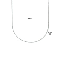 vDam Ketting Anker Gediamanteerd 1,1 Mm Zilver Gerhodineerd 1333561  38cm
