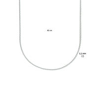 vDam Ketting Anker Gediamanteerd 1,1 Mm Zilver Gerhodineerd 1333562  42cm