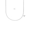 vDam Ketting Anker Gediamanteerd 1,1 Mm Zilver Gerhodineerd 1333563  45cm