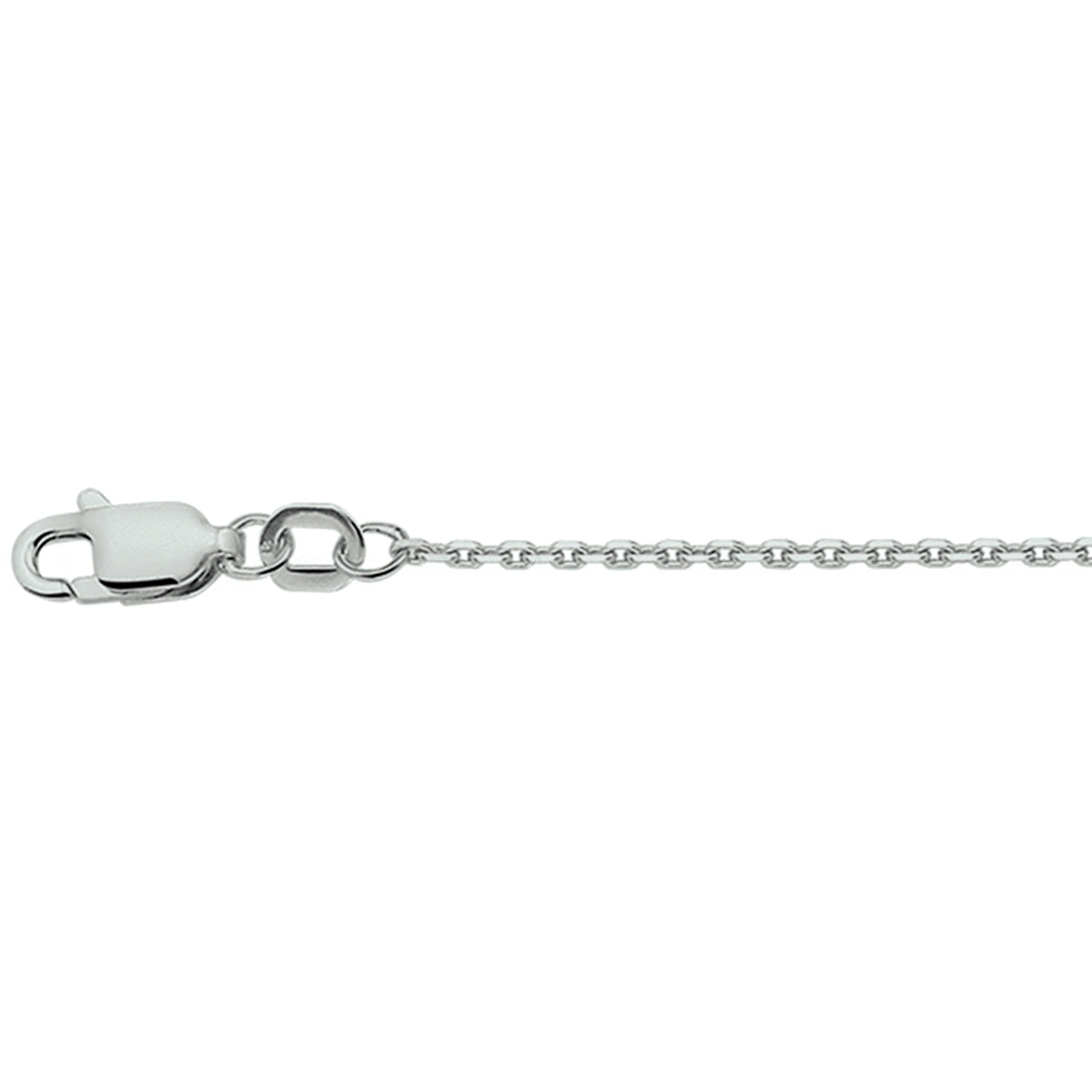vDam Ketting Anker Gediamanteerd 1,3 Mm Zilver Gerhodineerd 1326289