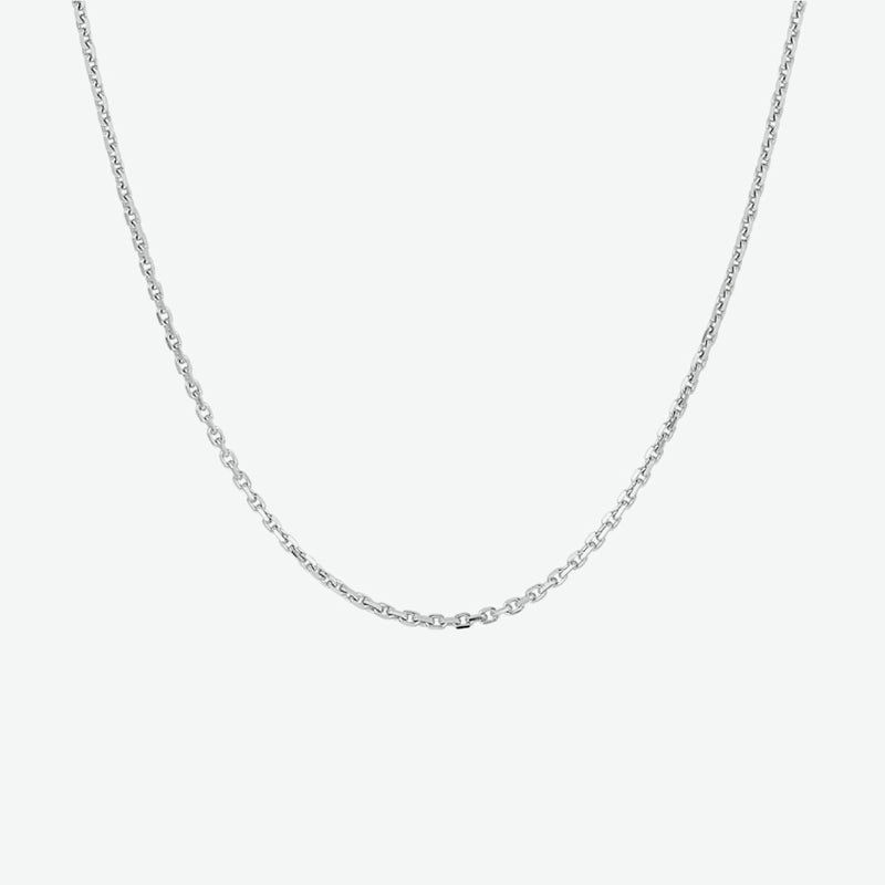 vDam Ketting Anker Gediamanteerd 1,3 Mm Zilver Gerhodineerd 1330061  38cm