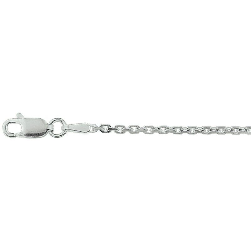 vDam Ketting Anker Gediamanteerd 1,6 Mm 41 + 4 Cm Zilver Gerhodineerd 1329081