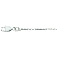 vDam Ketting Anker Gediamanteerd 1,6 Mm Zilver Gerhodineerd 1330062