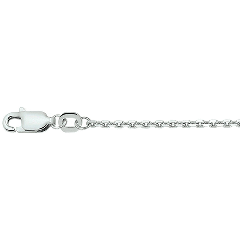 vDam Ketting Anker Gediamanteerd 1,6 Mm Zilver Gerhodineerd 1330062