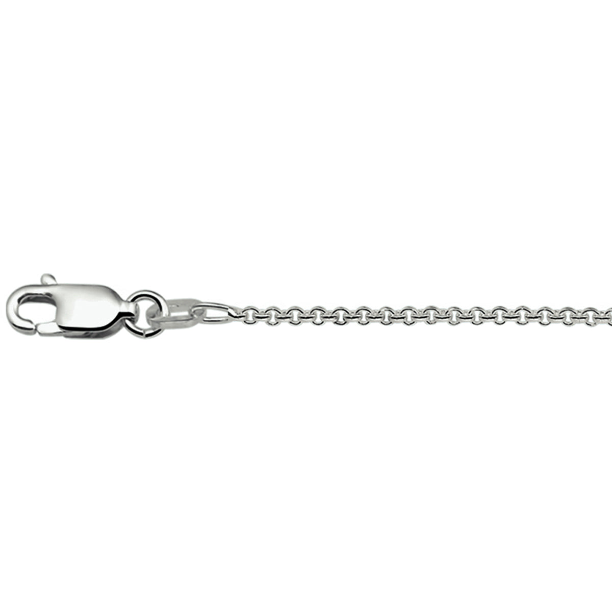 vDam Ketting Anker Rond 1,4 Mm 41 + 4 Cm Zilver Gerhodineerd 1329092