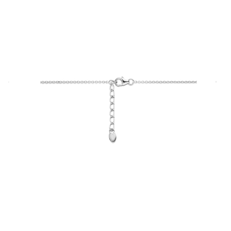 vDam Ketting Blad 42cm + 3 Cm Zilver Gerhodineerd 1335706  42cm