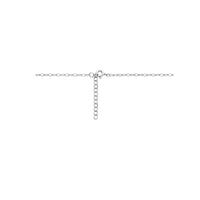 vDam Ketting Blauw Zirkonia 40cm + 4 Cm Zilver Gerhodineerd 1337783  40cm