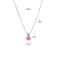 vDam Ketting Bloem 36 - 38cm Cm Zilver Gerhodineerd 1328690  38cm