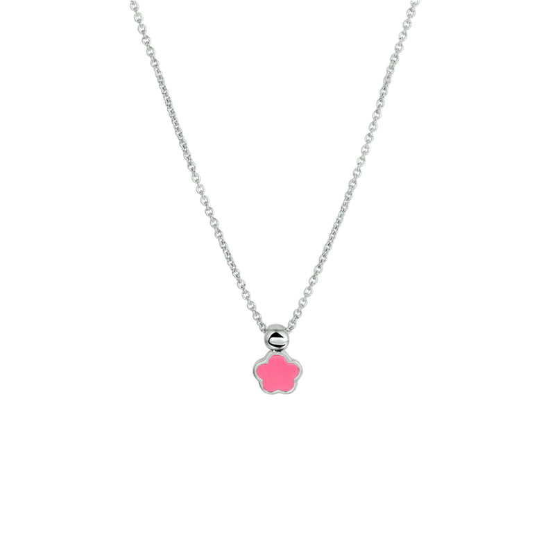 vDam Ketting Bloem 36 - 38 Cm Zilver Gerhodineerd 1328690