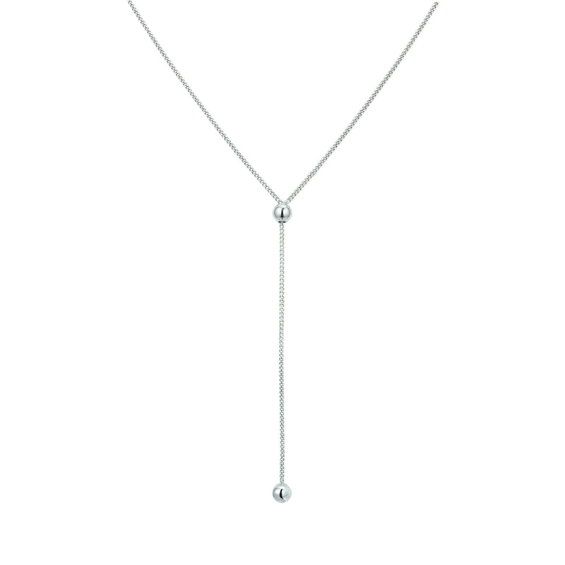 vDam Ketting Bolletjes 1,0 Mm 45 + 5 Cm Zilver Gerhodineerd 1325565