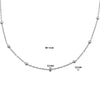 vDam Ketting Bolletjes 1,2 Mm 40cm + 4 Cm Zilver Gerhodineerd 1327014  40cm