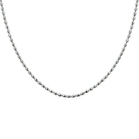 vDam Ketting Bolletjes 1,5 Mm 40 + 4 Cm Zilver Gerhodineerd 1327016