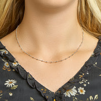 vDam Ketting Bolletjes 2,0 Mm 40cm + 4 Cm Zilver Gerhodineerd 1328620  40cm