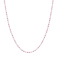 vDam Ketting Bolletjes Gekleurd Emaille 36 + 4 Cm Zilver Gerhodineerd 1339015