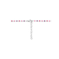 vDam Ketting Bolletjes Gekleurd Emaille 36cm + 4 Cm Zilver Gerhodineerd 1339015  36cm