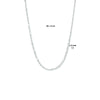 vDam Ketting Buisjes 1,3 Mm 40cm + 4 Cm Zilver Gerhodineerd 1333545  40cm