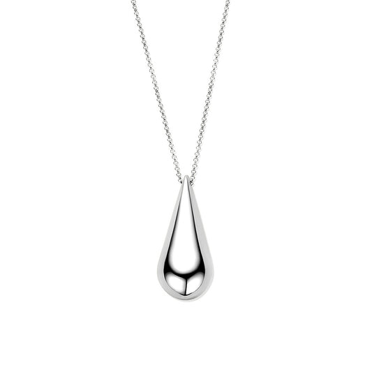 vDam Ketting Druppel 42 + 5 Cm Zilver Gerhodineerd 1341741