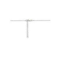 vDam Ketting Druppel Gescratcht 1,7 Mm 40cm + 5 Cm Zilver Gerhodineerd 1338394  40cm