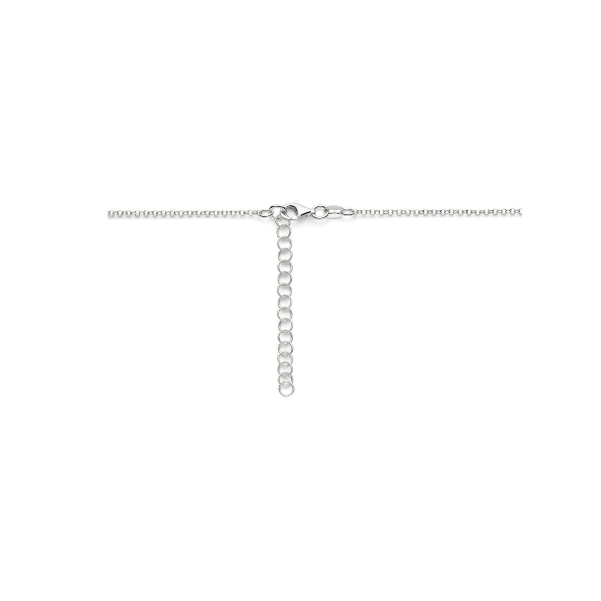 vDam Ketting Druppel Gescratcht 1,7 Mm 40cm + 5 Cm Zilver Gerhodineerd 1338394  40cm