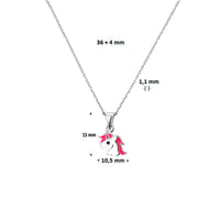 vDam Ketting Eenhoorn 36cm + 4 Cm Zilver Gerhodineerd 1329163  36cm
