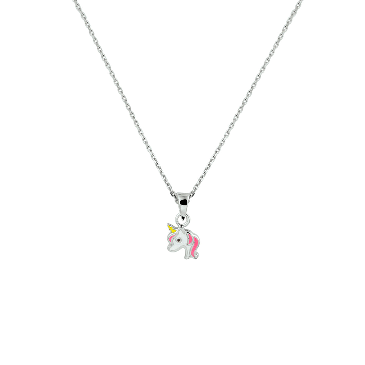 vDam Ketting Eenhoorn 36 + 4 Cm Zilver Gerhodineerd 1330033