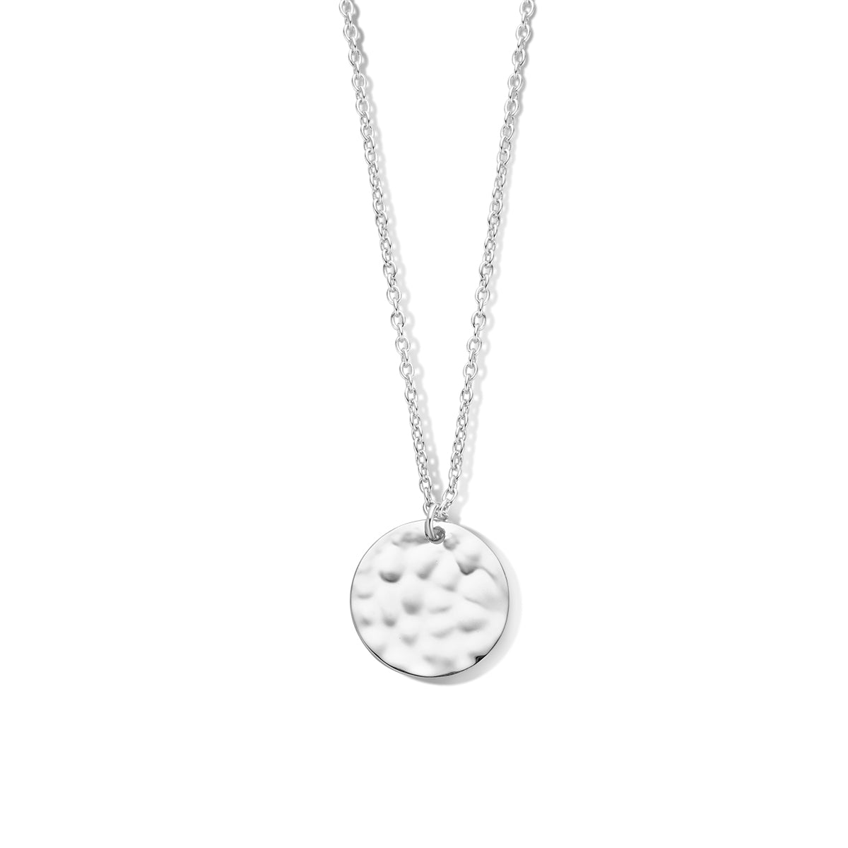 vDam Ketting Gehamerd 42 + 4 Cm Zilver Gerhodineerd 1336590