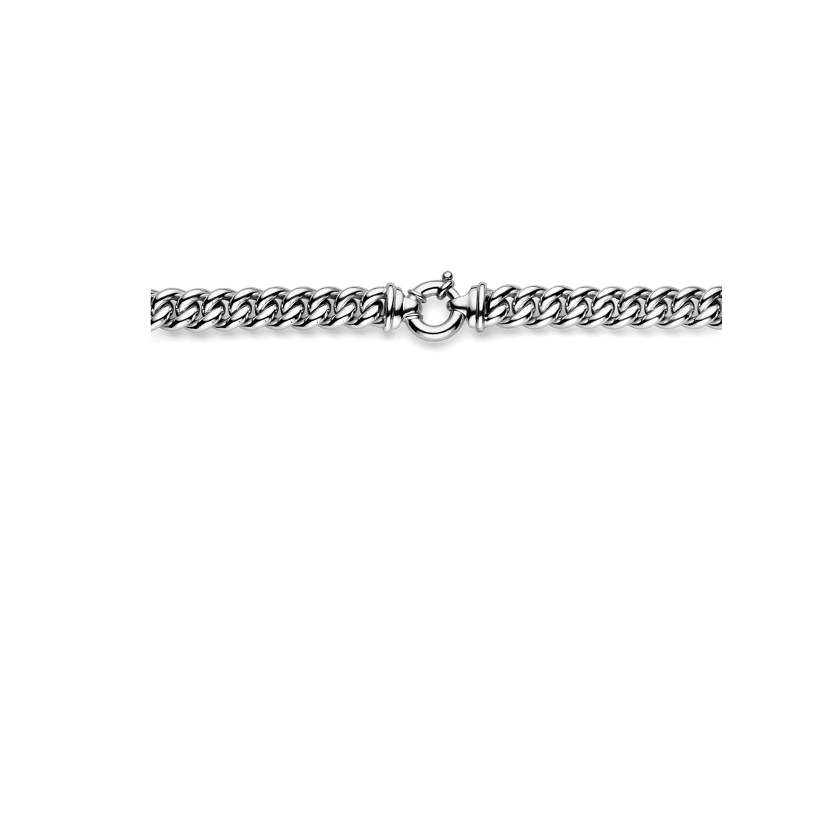 vDam Ketting Gourmette 10,6 Mm  43cm Cm Met Groot Springslot Zilver Gerhodineerd 1338584  43cm