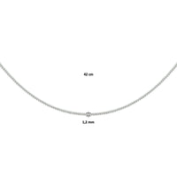 vDam Ketting Gourmette 4-zijdes Geslepen 1,2 Mm Zilver Gerhodineerd 1326292  42cm