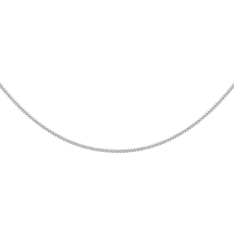 vDam Ketting Gourmette 4-zijdes Geslepen 1,2 Mm Zilver Gerhodineerd 1326293  45cm