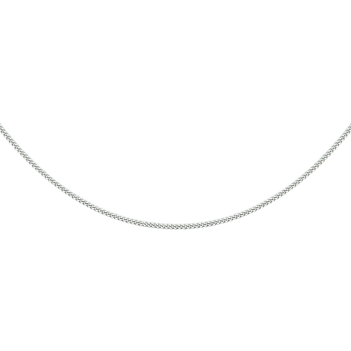 vDam Ketting Gourmette 4-zijdes Geslepen 1,2 Mm Zilver Gerhodineerd 1330056  38cm