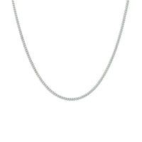 vDam Ketting Gourmette 4-zijdes Geslepen 1,6 Mm Zilver Gerhodineerd 1326717  38cm