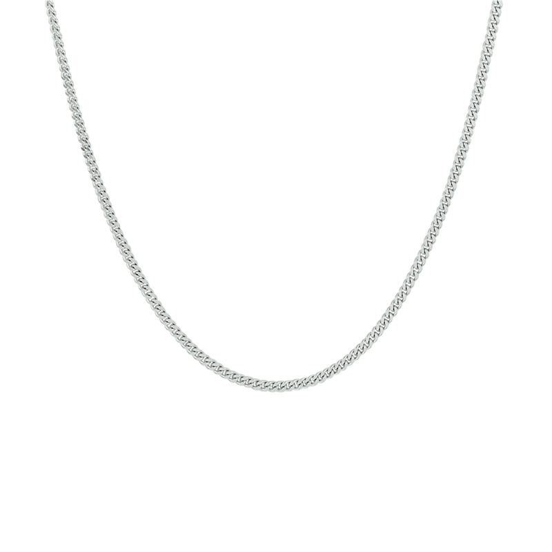 vDam Ketting Gourmette 4-zijdes Geslepen 1,6 Mm Zilver Gerhodineerd 1326717  38cm