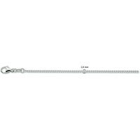 vDam Ketting Gourmette 4-zijdes Geslepen 1,6 Mm Zilver Gerhodineerd 1340347  55cm