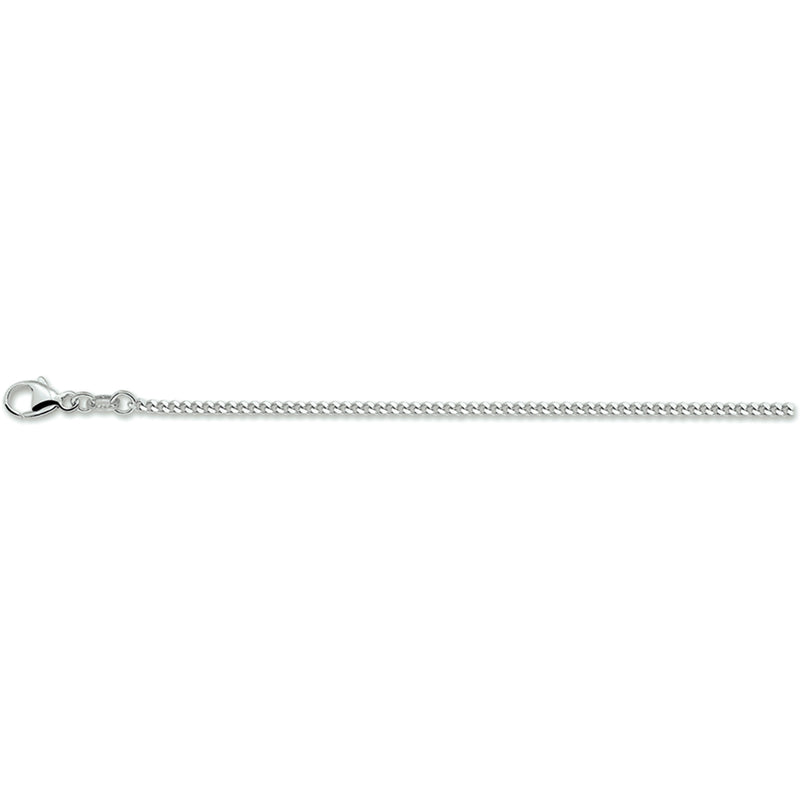 vDam Ketting Gourmette 4-zijdes Geslepen 1,8 Mm Zilver Gerhodineerd 1330046