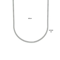 vDam Ketting Gourmette 4-zijdes Geslepen 2,4 Mm Zilver Gerhodineerd 1333559  60cm