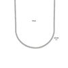 vDam Ketting Gourmette 4-zijdes Geslepen 2,4 Mm Zilver Gerhodineerd 1333560  70cm
