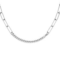 vDam Ketting Gourmette 4-zijdes Geslepen En Paperclip 3,5 Mm 42 + 3 Cm Zilver Gerhodineerd 1334557