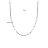 vDam Ketting Gourmette 4-zijdes Geslepen En Paperclip 3,5 Mm 42cm + 3 Cm Zilver Gerhodineerd 1334557  42cm