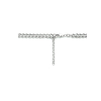 vDam Ketting Gourmette 5,4 Mm 41cm + 4 Cm Zilver Gerhodineerd 1334023  41cm