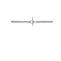 vDam Ketting Gourmette 6,5 Mm 45cm Cm Kapittelslot Zilver Gerhodineerd 1338611  45cm
