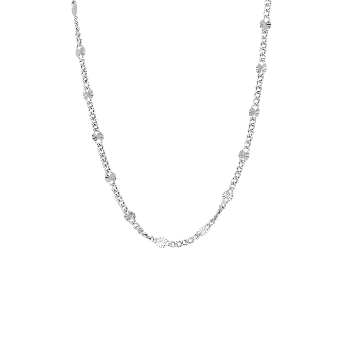 vDam Ketting Gourmette En Plaatjes 2,5 Mm Zilver Gerhodineerd 1332710