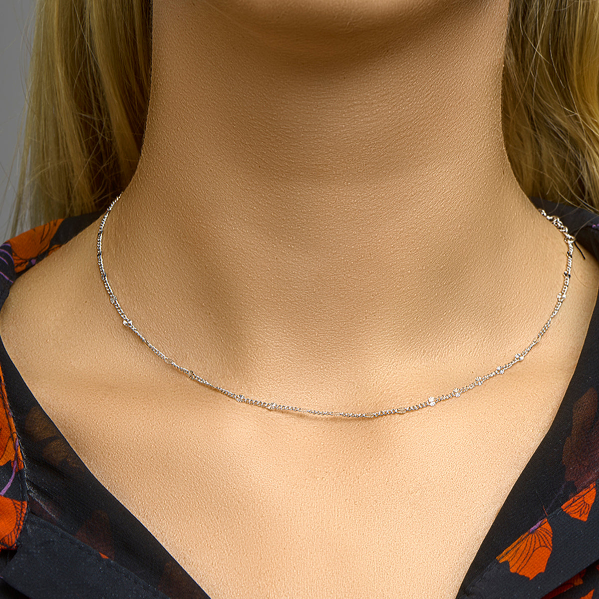 vDam Ketting Gourmette En Plaatjes 2,5 Mm Zilver Gerhodineerd 1332717  80cm