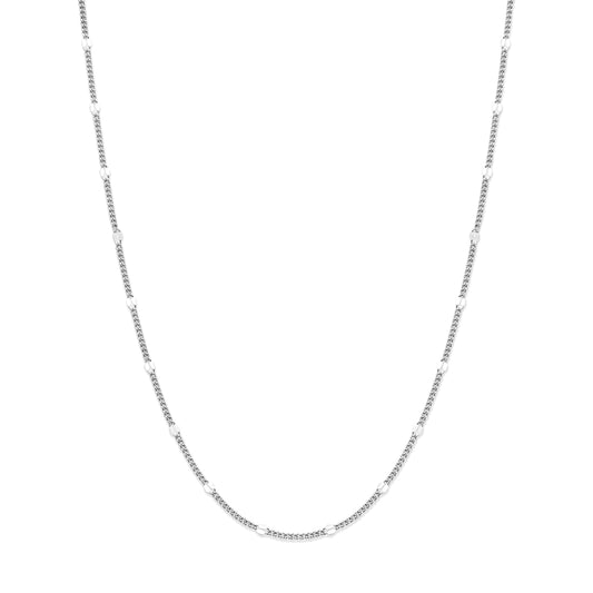 vDam Ketting Gourmette Met Tussenstuk 3,0 Mm 37 + 5 Cm Zilver Gerhodineerd 1339678