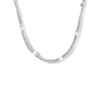 vDam Ketting Gourmette Met Tussenstuk 3,0 Mm 40 + 4 Cm Zilver Gerhodineerd 1333550
